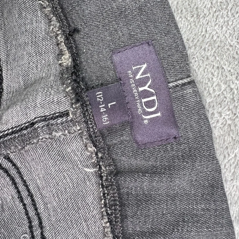 NYDJ Pull-On Ava Daring Flare Jeans Womens Large Gray SpanSpring Stretch Denim - Picture 10 of 15